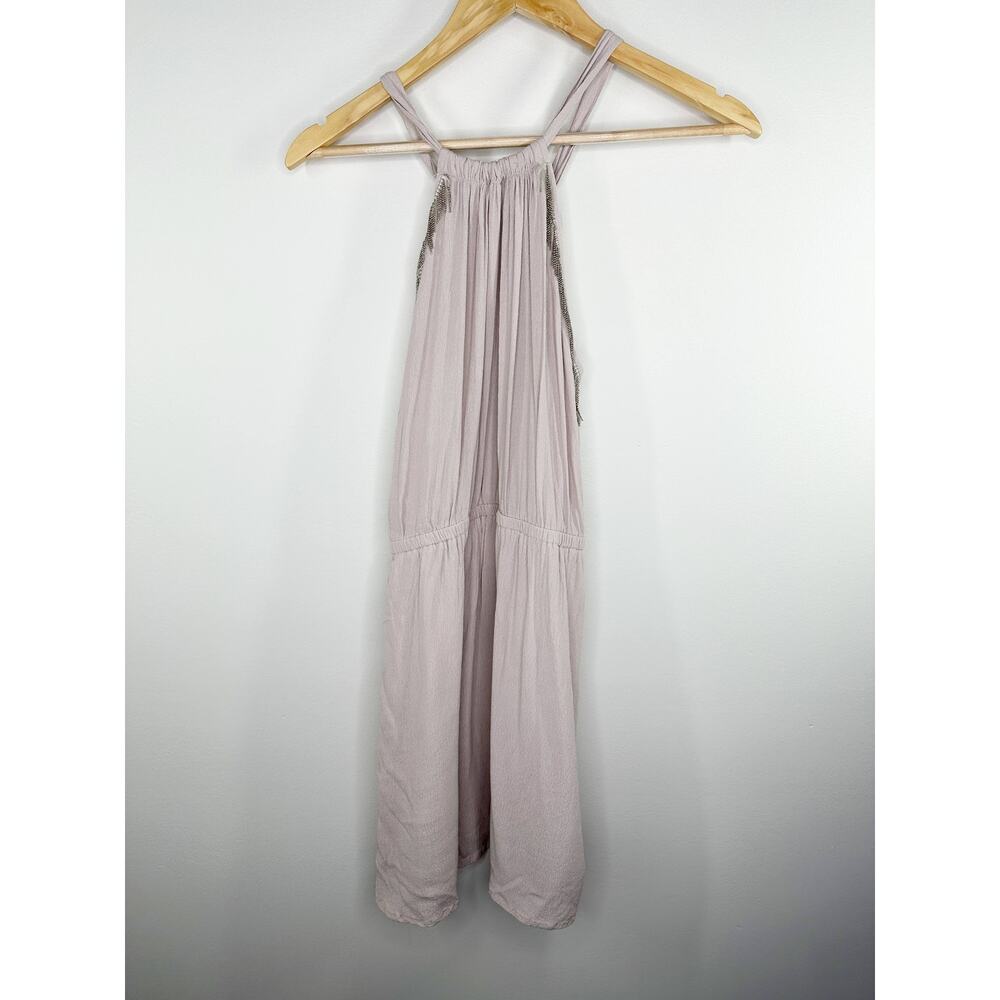 Miss Me Cream‎ Grey Undertone Sleeveless Mini Dress Women's Size Small S
